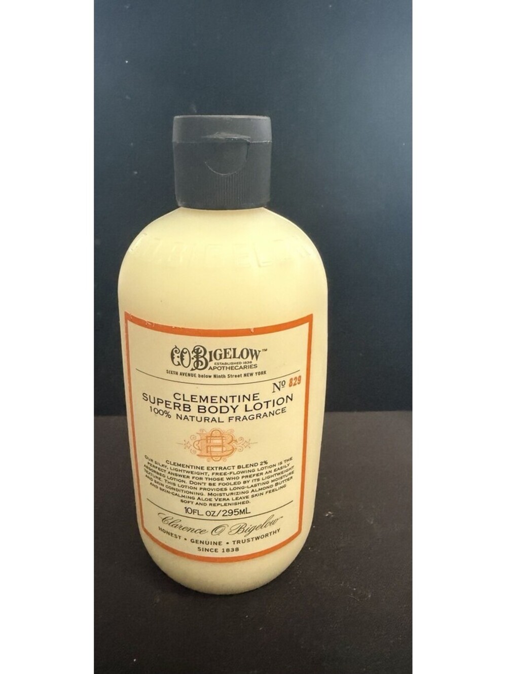 New C.O. Bigelow 10oz Superb Body Lotion ~ Clementine #829